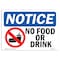 Signmission Safety Sign, OSHA Notice, 12" Height, Rigid Plastic, No Food Or Drink Sign With Symbol, Landscape OS-NS-P-1218-L-14607 - alternate 1